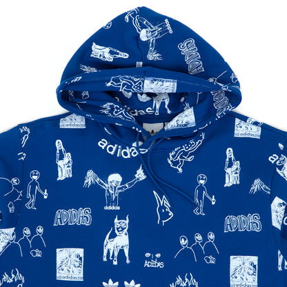 Dill Hooded Sweatshirt (Royal Blue / White)