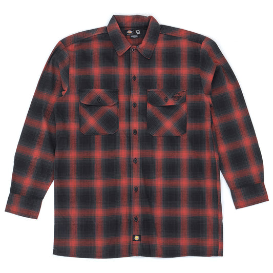 x Spitfire J57 L/S Woven Plaid Flannel Shirt (Red / Black)