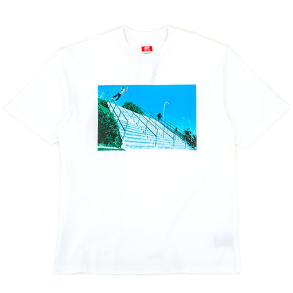 Skate Rowley Lipslide Handrail 25th S/S T-Shirt (White) VBU