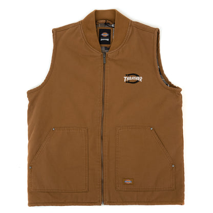 x Thrasher Reversible Vest (Brown Duck)