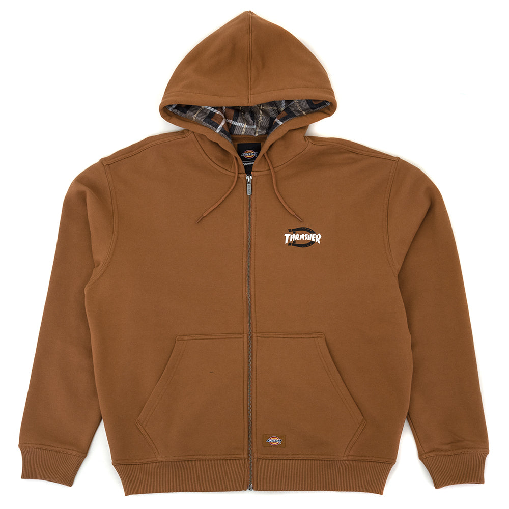 x Thrasher Zippered Hooded Sweatshirt (Brown Duck)