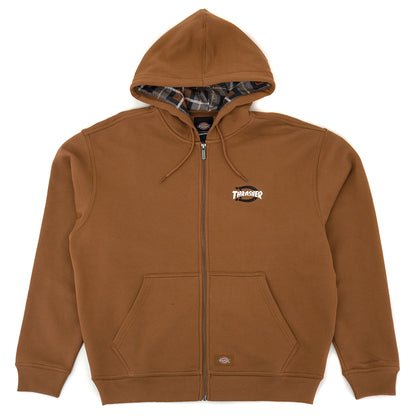 x Thrasher Zippered Hooded Sweatshirt (Brown Duck)