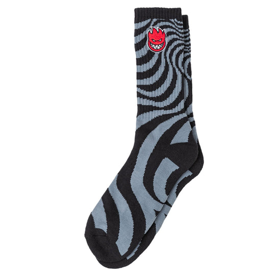 BigHead Fill Embroidered Sock (Black / Charcoal / Red)