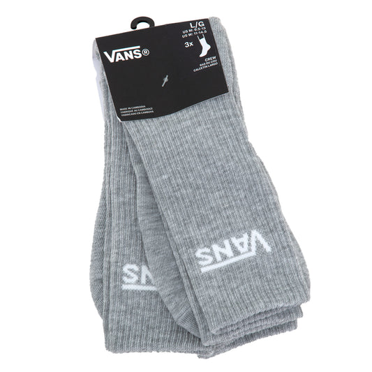 Classic Crew Socks 3-Pack (Heather Grey) VBU