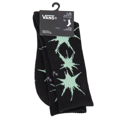 Skate Splatter Crew Sock (Black) VBU