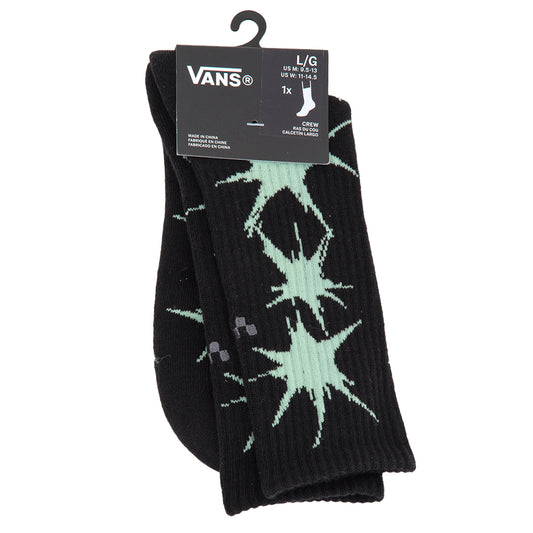 Skate Splatter Crew Sock (Black) VBU