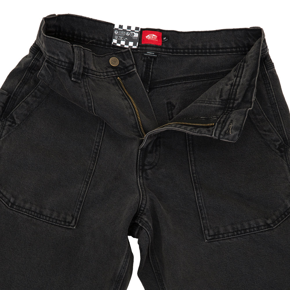 Skate Utility Loose Fit Denim Short (Black Denim) VBU