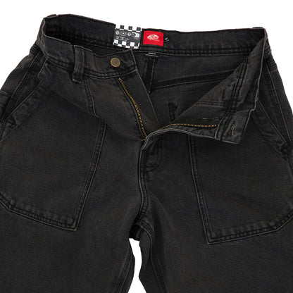 Skate Utility Loose Fit Denim Short (Black Denim) VBU