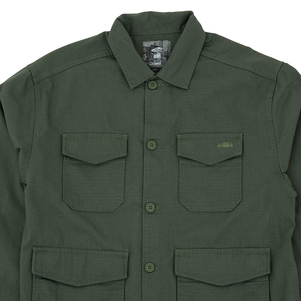 Skate Military Overshirt by Atiba Jefferson (Pine Forest) VBU