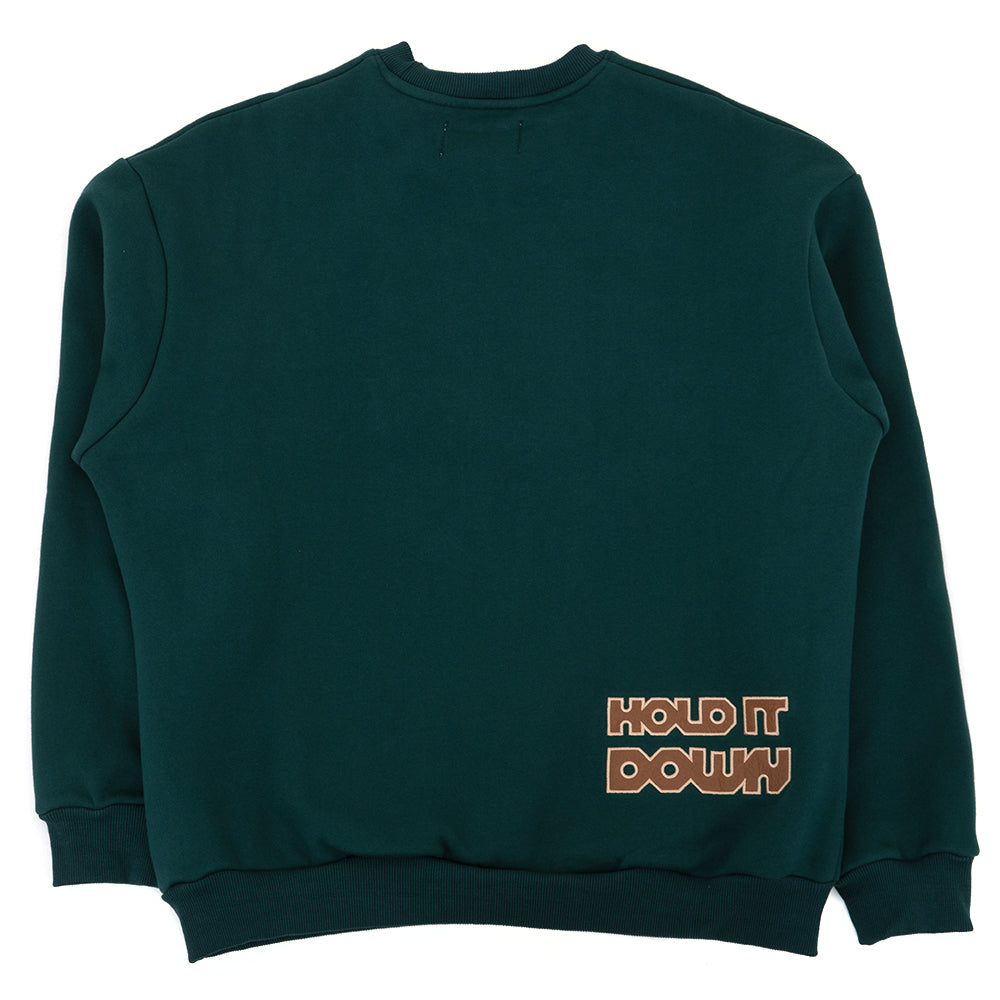 Hold It Down Crewneck Sweatshirt (Forest) (S)