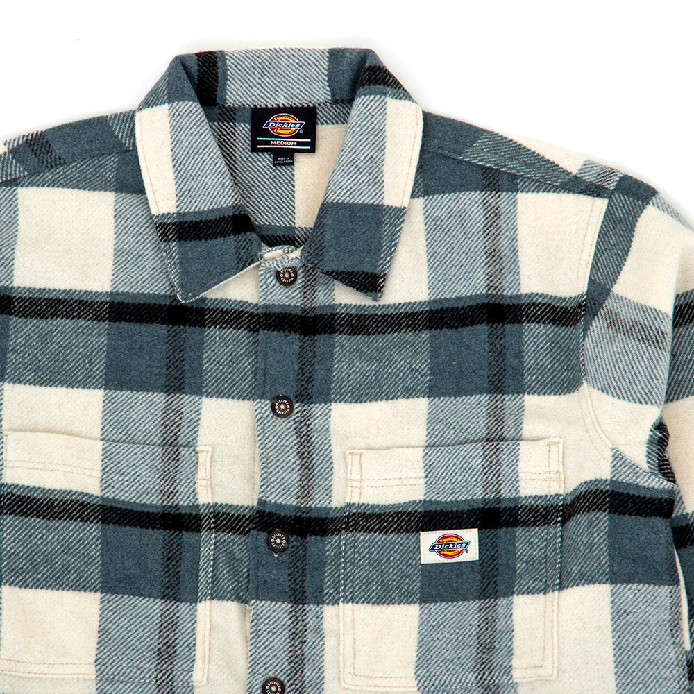 Plaid Flannel L/S Button-Up Shirt (Coaling Check Light Base