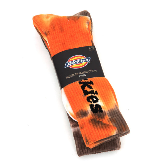 Tie-Dye Crew Socks 2-Pack (Orange Pepper)