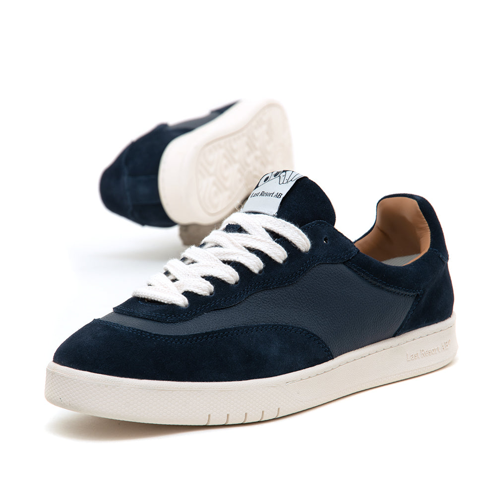 CM001 - Leather / Suede Lo (Navy / White)