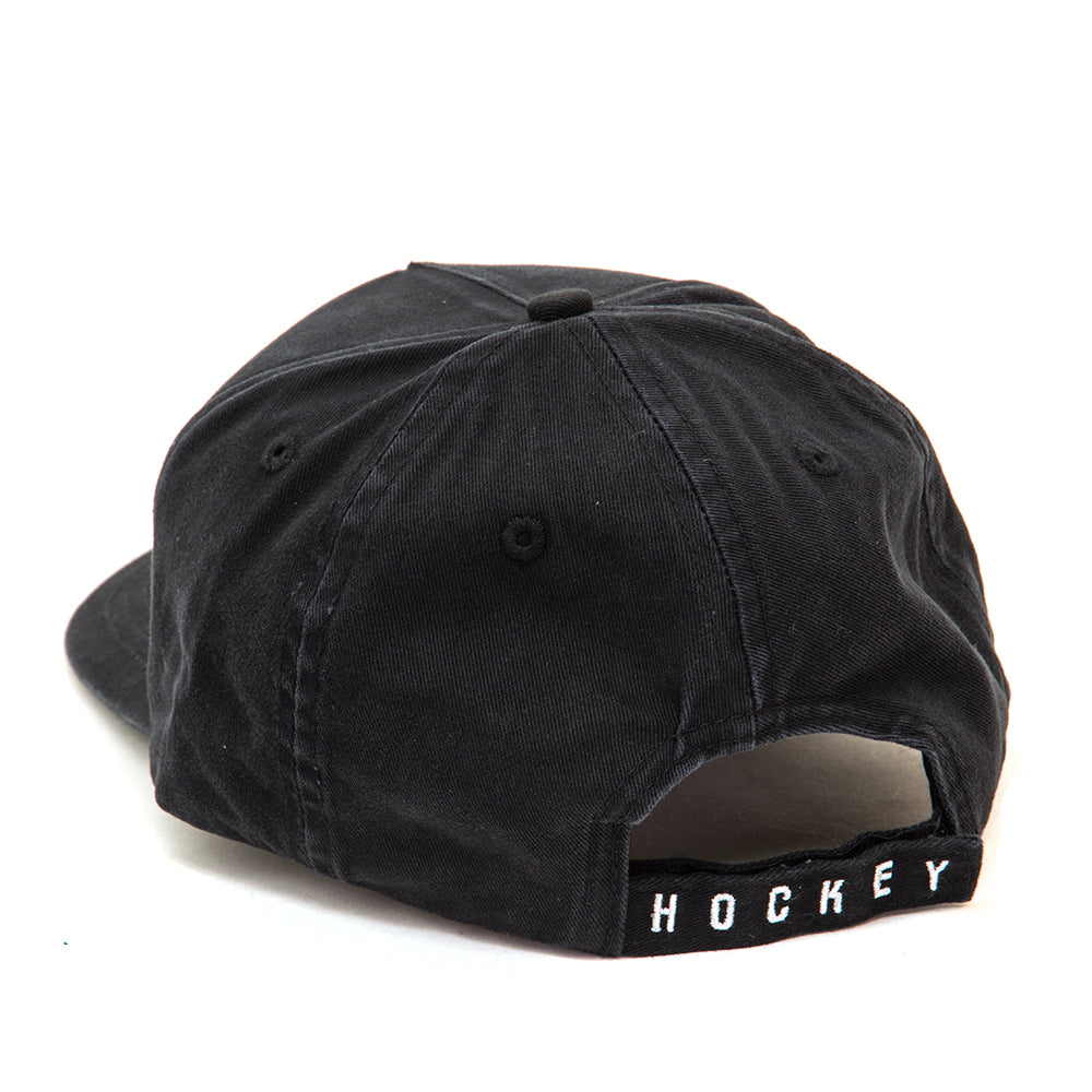 Hockey Embossed Strapback Hat (Black)