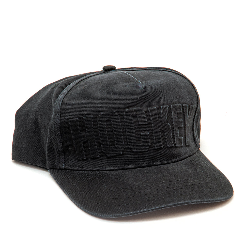 Hockey Embossed Strapback Hat (Black)