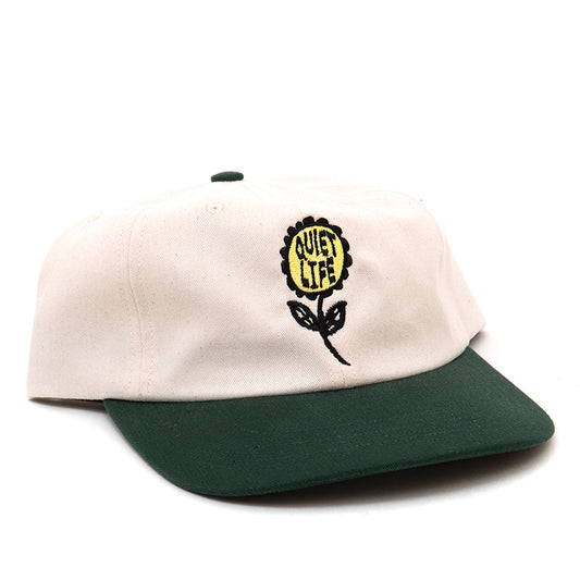 Smell The Flowers Polo Strapback Hat (Cream / Green)