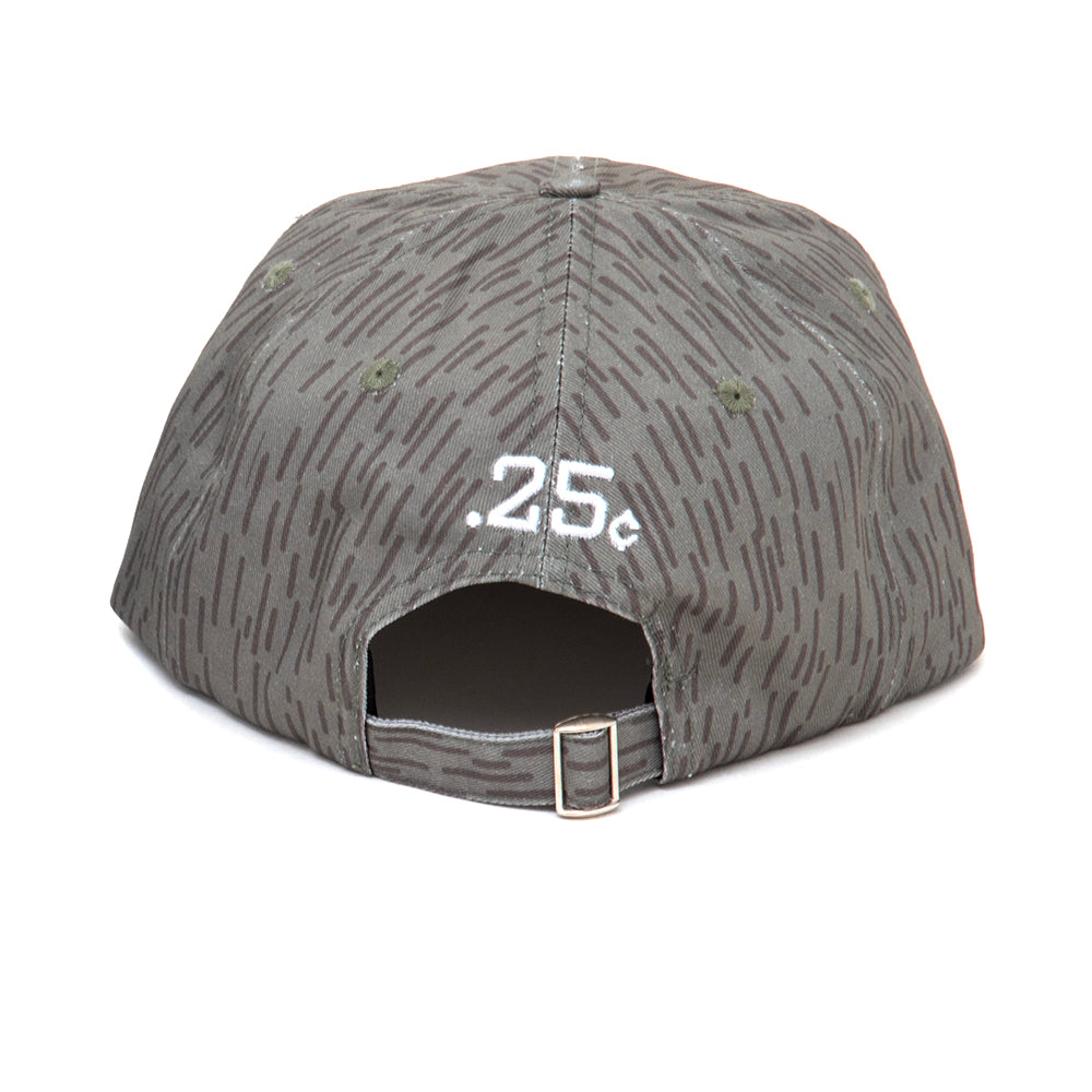 Raindrop Arch 6 Panel Strapback Hat (Olive)