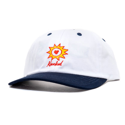 Adj. Sunheart Strapback Hat (White / Navy)