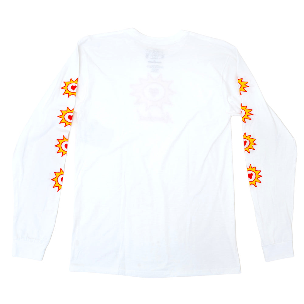 Sun Heart L/S Shirt (White / Yellow)
