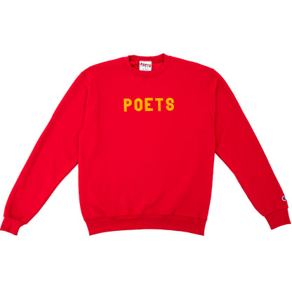 Flocked Crewneck Sweatshirt (Red / Yellow)