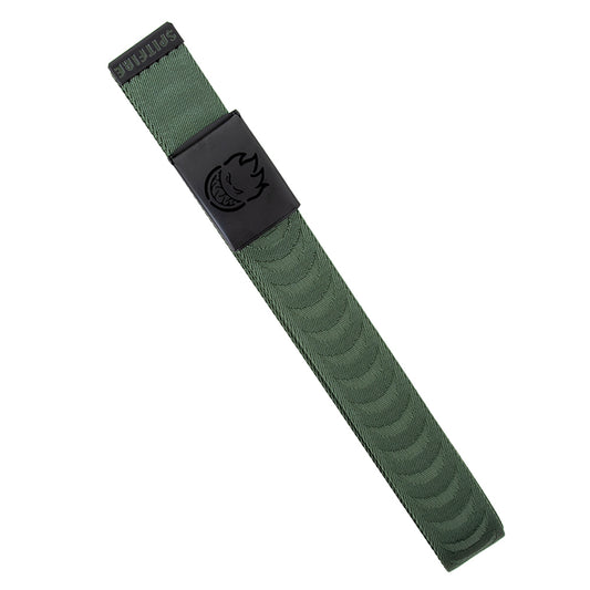 Bighead Cut Out Crescent Jacquard Belt (Olive / Black)