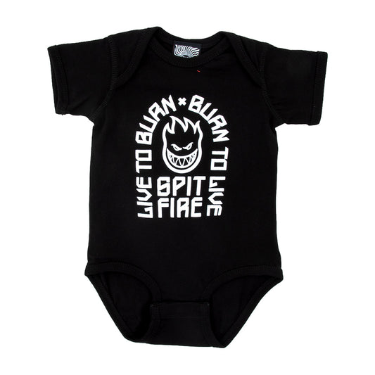 Toddler Live To Burn Onesie (Black / White)