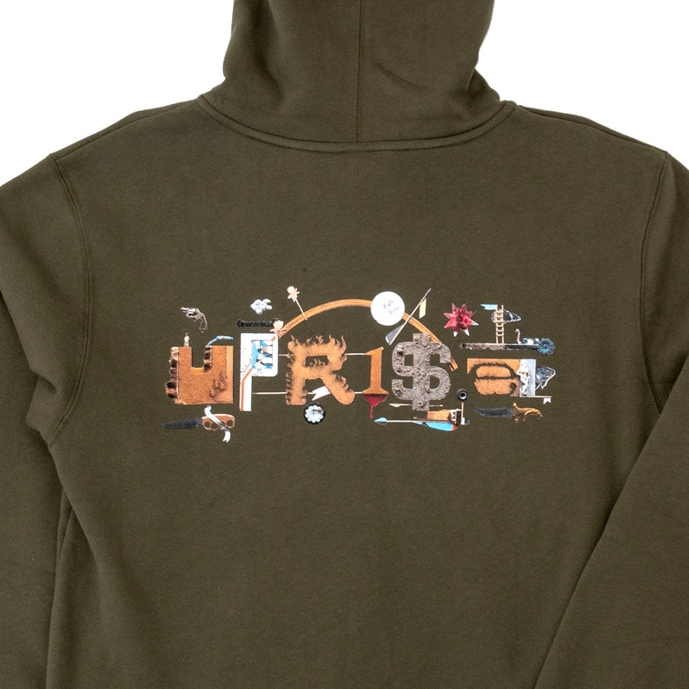 Fight Song Zip Up Hoody (Army Green) – Uprise Skateshop
