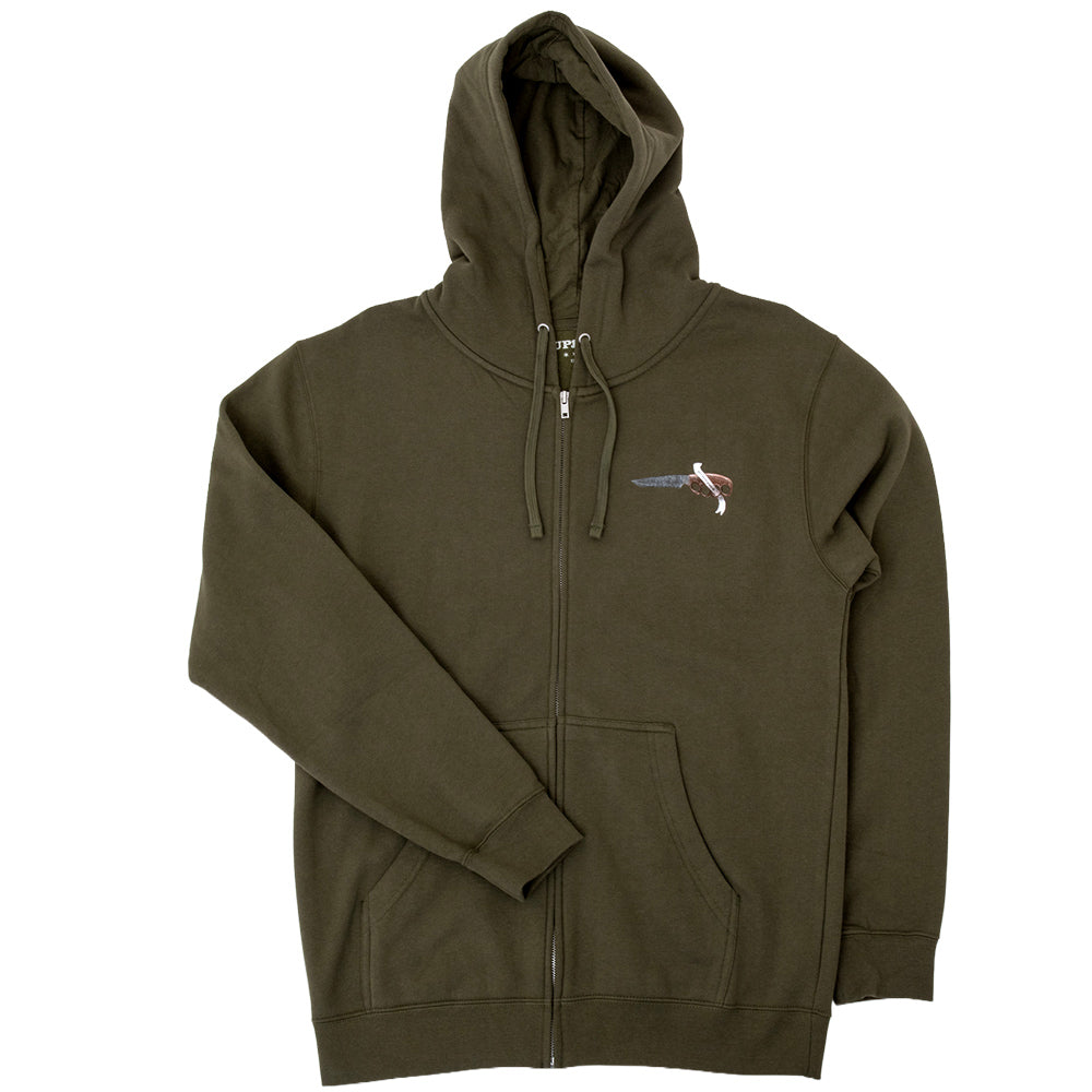 Fight Song Zip Up Hoody (Army Green) – Uprise Skateshop