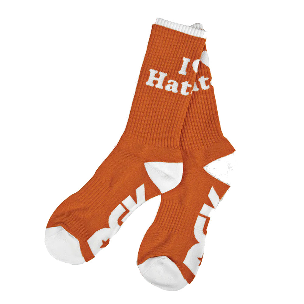 Haters Socks (Burnt Orange / White)