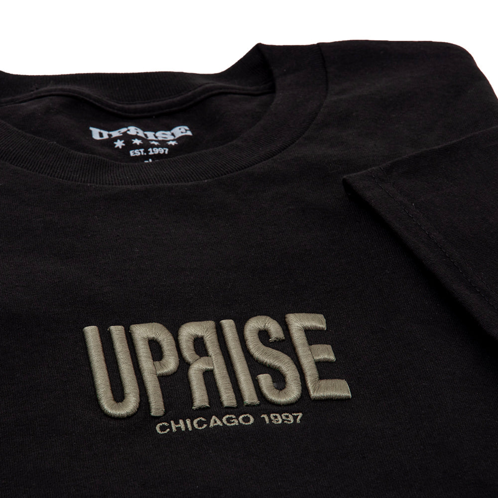 '97 Stretch Embroidered T-shirt (Black / Army)