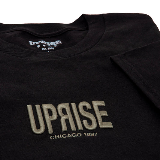 '97 Stretch Embroidered T-shirt (Black / Army)