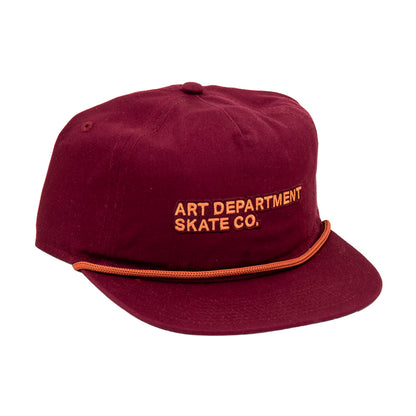 The Cutless 5 Panel Corduroy Snapback Hat (Maroon)