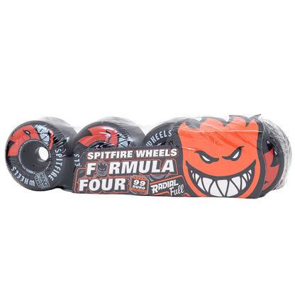 58mm Formula Four Radial Full Wheels Black (99D)