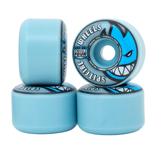 55mm Formula Four Radial Full Wheels Blue (99D)