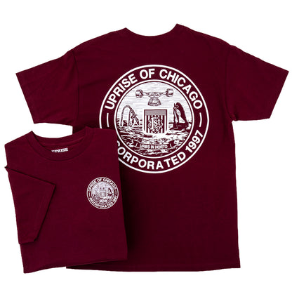 Incorporated Seal T-shirt (Burgundy)