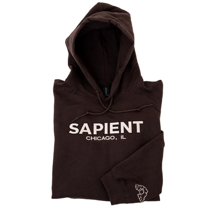 Sapient Embroidered Hooded Sweatshirt (Brown)