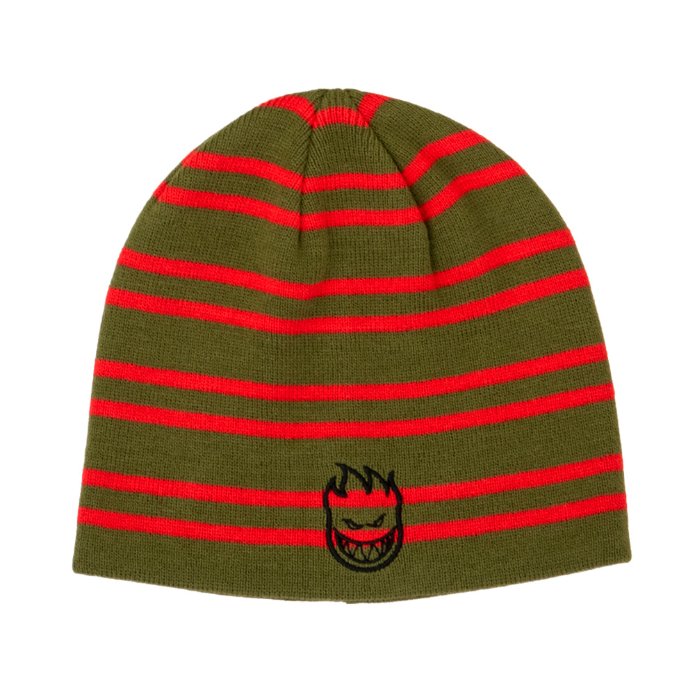 Bighead Skully Beanie (Olive / Red)