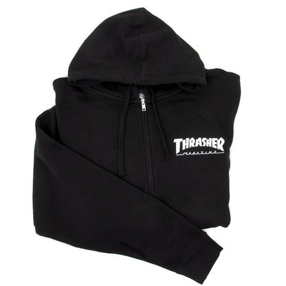 Mag Logo Full Zip Hooded Sweatshirt (Black)