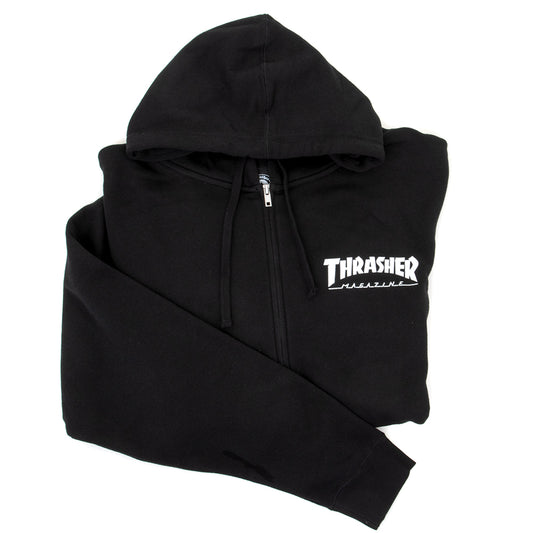 Mag Logo Full Zip Hooded Sweatshirt (Black)