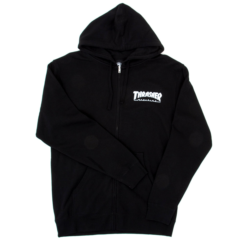 Mag Logo Full Zip Hooded Sweatshirt (Black)