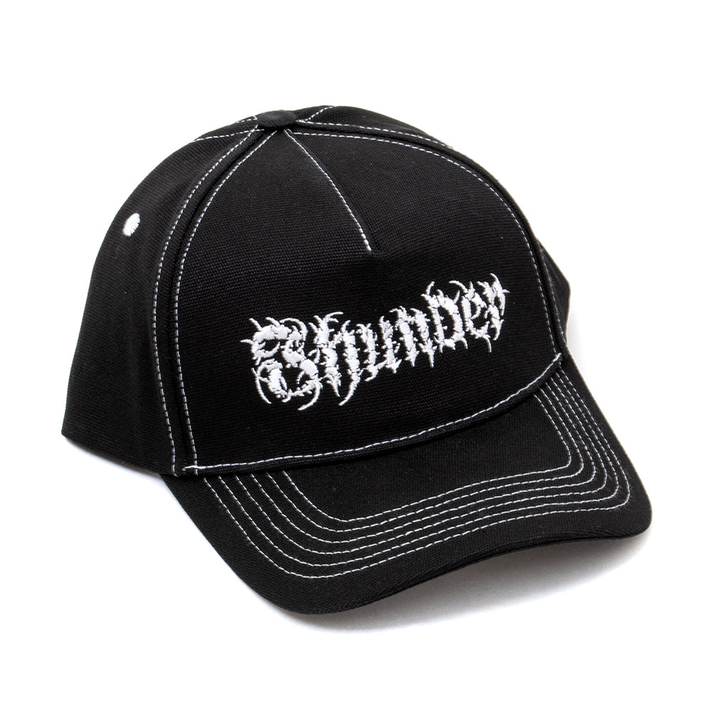 Vertabrea 6 Panel Snapback Hat (Black)