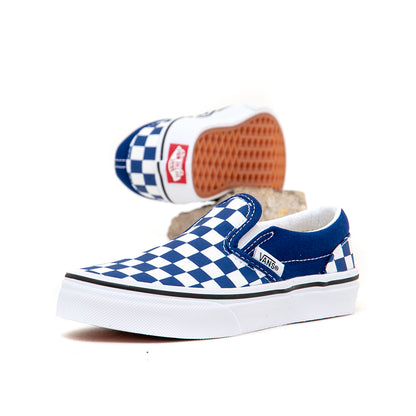 Youth Classic Slip-On Checkerboard Color Theory Blueprint VBU (S)