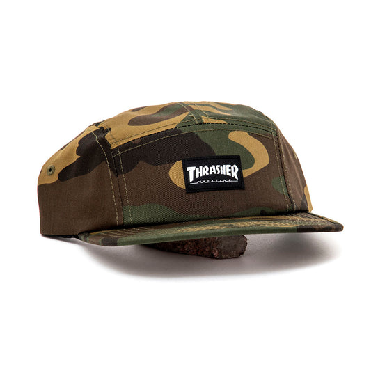 Thrasher 5 Panel Snapback Hat (Camo)