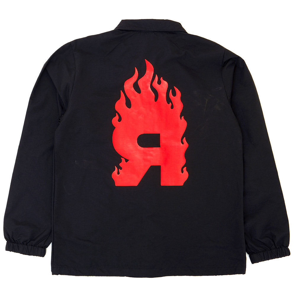 Big Flaming R Coach's Jacket (Black / Red)