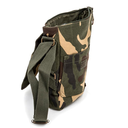 Vintage Canvas Military Tech Bag (Woodland Camo)