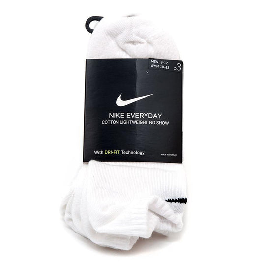 Everyday Lightweight No Show Sock 3 Pack (White)